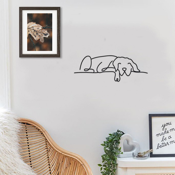 1 件极简主义金属狗墙面装饰品，融合吉特罗与波西米亚风格，适配客厅、卧室等多空间。兼具古典美学，可作万圣节装饰、新婚礼物与宠物爱好者礼品，满足多场景装饰需求。（TikTok、temu下自提）-36