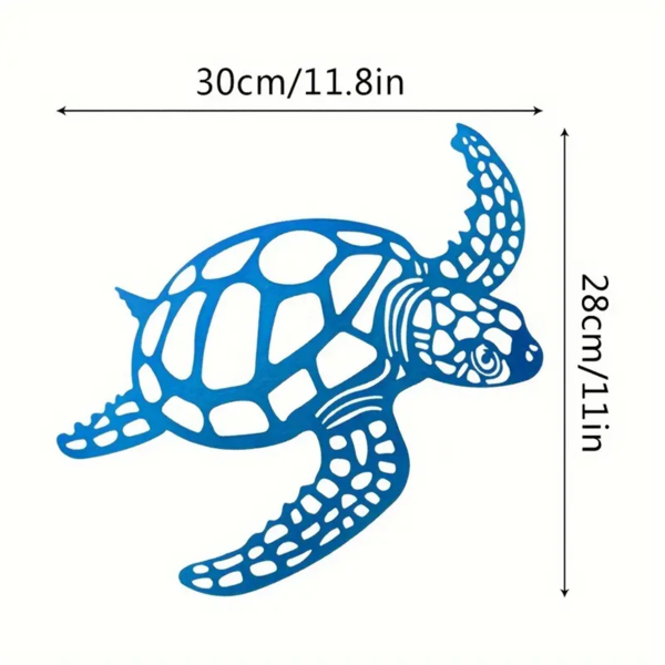 优雅的金属海龟装饰-独特和时尚的海岸装饰。作为厨房，浴室和客厅的海滩主题墙艺术，它以海龟为主题，在您的家中创造出独特的美学（TikTok、temu下自提）-2