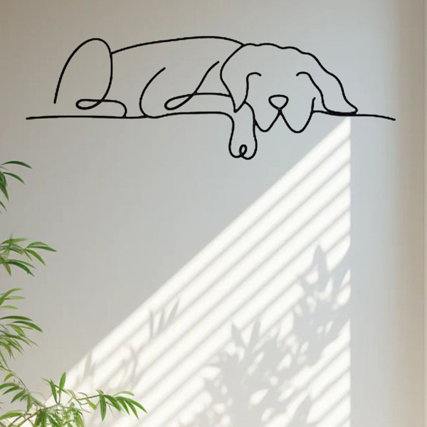 1 件极简主义金属狗墙面装饰品，融合吉特罗与波西米亚风格，适配客厅、卧室等多空间。兼具古典美学，可作万圣节装饰、新婚礼物与宠物爱好者礼品，满足多场景装饰需求。（TikTok、temu下自提）-10