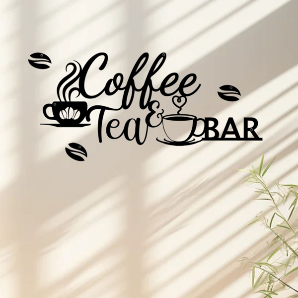 复古金属咖啡吧招牌，乡村风格墙面悬挂设计，适配厨房、咖啡馆、浴室、门廊。可作农家风家居装饰、咖啡店标识，也能当万圣节及乔迁礼物，兼顾温馨房间等多场景装饰需求。（TikTok、temu下自提）-17