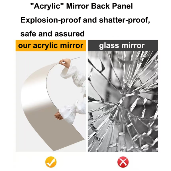 古董柜 带灯古董展示柜，配有可调节搁板和镜面背板，钢化玻璃门-10