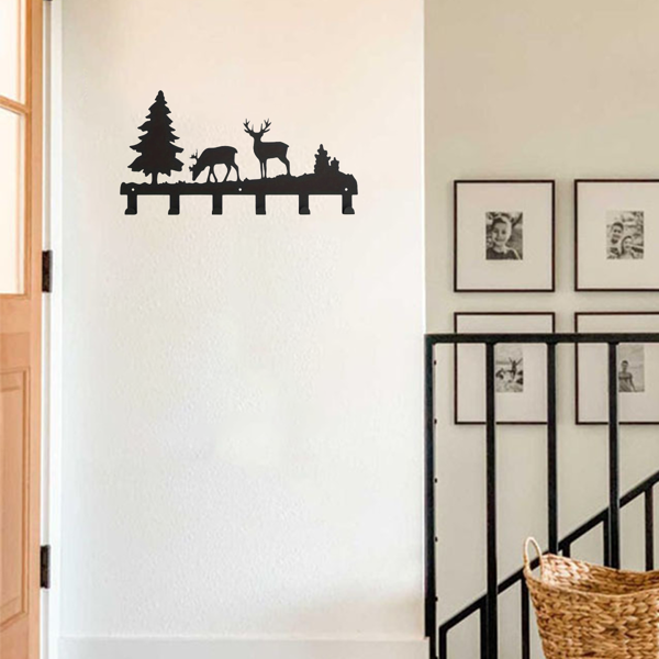 精心设计的金属麋鹿钥匙挂钩：壁挂式，多功能挂钩，适合挂衣服，包，钥匙。提升您房间的美学，并为您的家居装饰增添一丝优雅（TikTok、temu下自提）-15