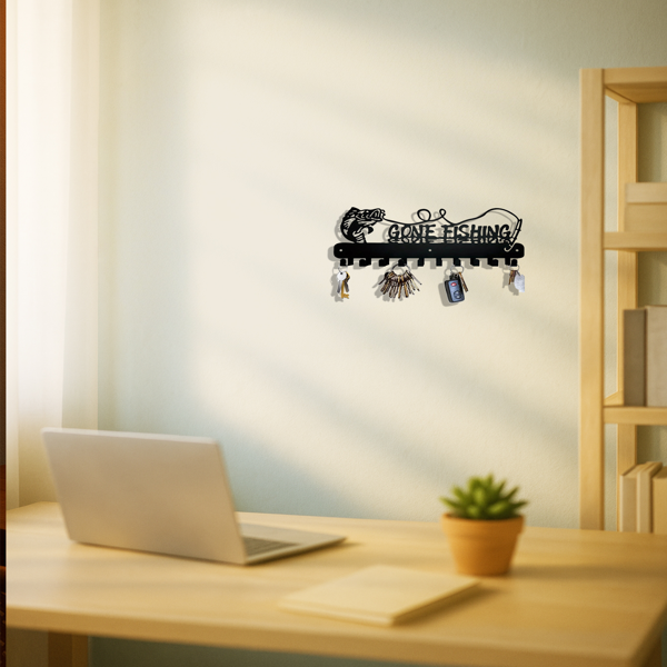 CIFbuy 黑色金属壁挂钩装饰品：1 件，时尚设计，适合物品整理，能营造整洁且时尚的空间，适用于卧室和浴室的墙面装饰。多功能挂钩。（TikTok、temu下自提）-2