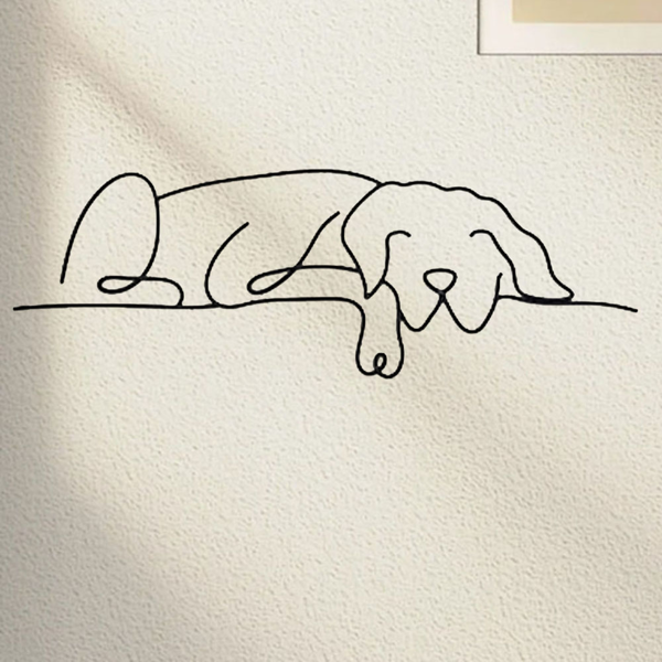 1 件极简主义金属狗墙面装饰品，融合吉特罗与波西米亚风格，适配客厅、卧室等多空间。兼具古典美学，可作万圣节装饰、新婚礼物与宠物爱好者礼品，满足多场景装饰需求。（TikTok、temu下自提）-45