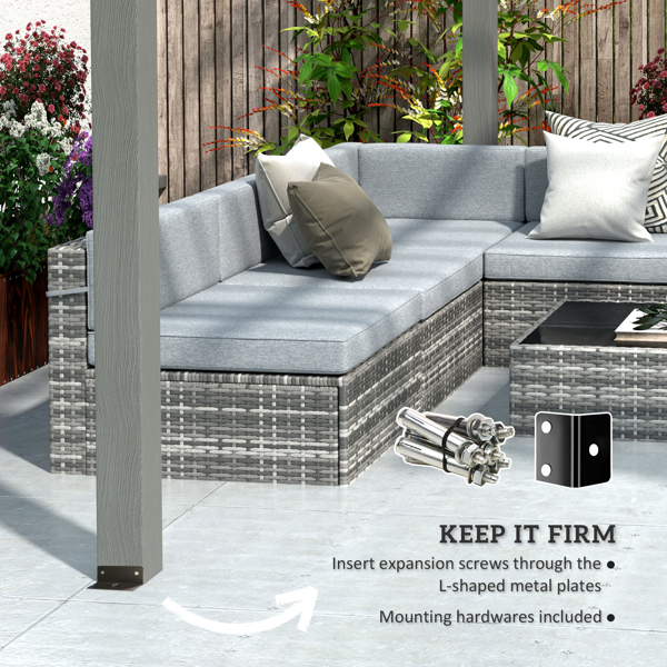 镀锌钢屋顶凉亭 /烧烤烹饪凉棚-6