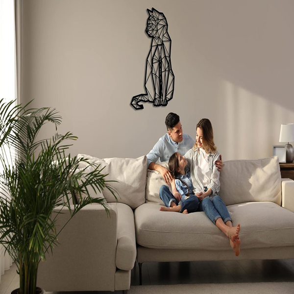 1PC手工动物金属墙面艺术，乡村铁艺内外装饰，异想天开的剪影设计，客厅、卧室、走廊，经久耐用的家居装饰（TikTok、temu下自提）-10