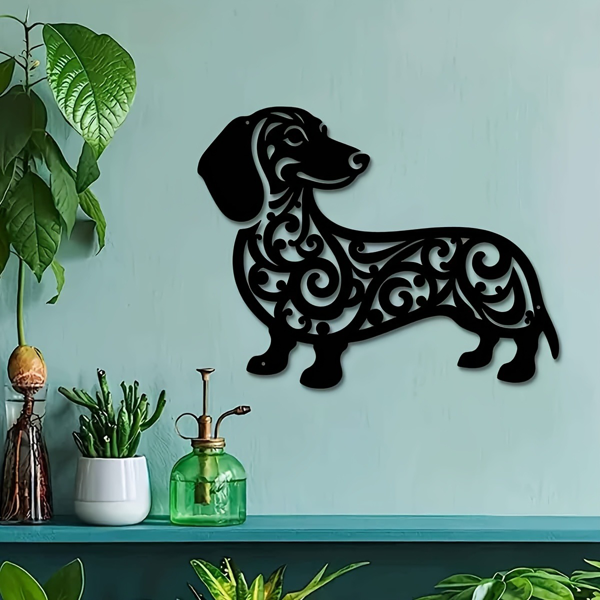 “黑色铁质腊肠犬金属墙面装饰品 - 适用于客厅、卧室、浴室、花园、露台的现代家居及户外装饰品 | 防水、防锈且耐用的悬挂式装饰品 | 具有复古烘焙漆技术的抗褪色涂层 | 适合爱狗人士、乔迁、生日的独特礼物 | 家居装饰、万圣节装饰、家居装饰、浴室装饰、卧室装饰、厨房装饰、墙面装饰、家居装饰、房间装饰用品、客厅装饰”-6