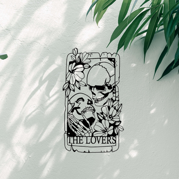 1 件精美的波西米亚金属哥特风格的骷髅情侣墙饰壁画，适用于室内、室外、家居、庭院、阳台装饰。万圣节装饰、家居装饰、卧室装饰、厨房装饰、墙面装饰、房屋装饰、房间装饰用品、客厅装饰。（TikTok、temu下自提）-41