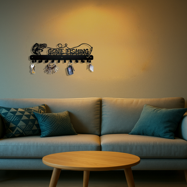 CIFbuy 黑色金属壁挂钩装饰品：1 件，时尚设计，适合物品整理，能营造整洁且时尚的空间，适用于卧室和浴室的墙面装饰。多功能挂钩。（TikTok、temu下自提）-3