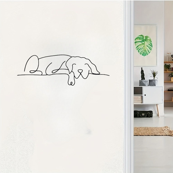 1 件极简主义金属狗墙面装饰品，融合吉特罗与波西米亚风格，适配客厅、卧室等多空间。兼具古典美学，可作万圣节装饰、新婚礼物与宠物爱好者礼品，满足多场景装饰需求。（TikTok、temu下自提）-15