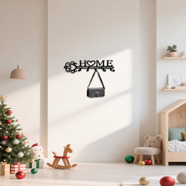 CIFbuy™ 安适家居壁挂钩套装 温暖金属衣架，带有可爱的心形设计，非常适合家庭入口处的钥匙收纳盒，可作为装饰性壁挂式储物挂钩，适用于客厅、卧室装饰，还有墙面艺术品、壁挂雕塑等用途。（TikTok、temu下自提）-2