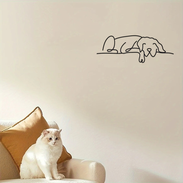 1 件极简主义金属狗墙面装饰品，融合吉特罗与波西米亚风格，适配客厅、卧室等多空间。兼具古典美学，可作万圣节装饰、新婚礼物与宠物爱好者礼品，满足多场景装饰需求。（TikTok、temu下自提）-38