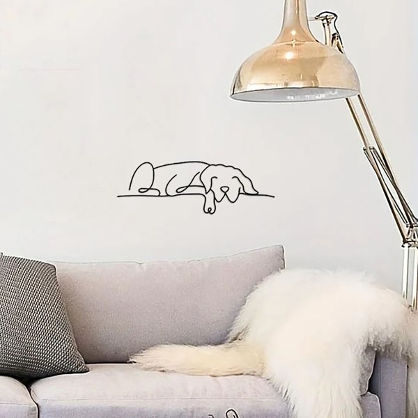 1 件极简主义金属狗墙面装饰品，融合吉特罗与波西米亚风格，适配客厅、卧室等多空间。兼具古典美学，可作万圣节装饰、新婚礼物与宠物爱好者礼品，满足多场景装饰需求。（TikTok、temu下自提）-32