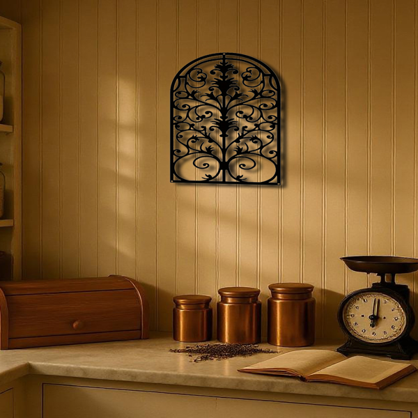 CIFbuy™ 精致金属窗框与拱形墙面装饰品 - 必备的标志性物件，具有哥特式大教堂风格与粗犷的巴洛克风格，非常适合客厅改造，是时尚的复古点缀，也是耐用的金属艺术品。（TikTok、temu下自提）-1