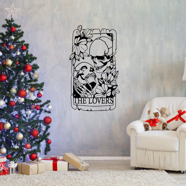 1 件精美的波西米亚金属哥特风格的骷髅情侣墙饰壁画，适用于室内、室外、家居、庭院、阳台装饰。万圣节装饰、家居装饰、卧室装饰、厨房装饰、墙面装饰、房屋装饰、房间装饰用品、客厅装饰。（TikTok、temu下自提）-40