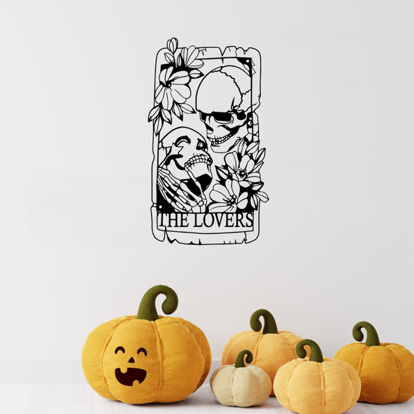 1 件精美的波西米亚金属哥特风格的骷髅情侣墙饰壁画，适用于室内、室外、家居、庭院、阳台装饰。万圣节装饰、家居装饰、卧室装饰、厨房装饰、墙面装饰、房屋装饰、房间装饰用品、客厅装饰。（TikTok、temu下自提）-25