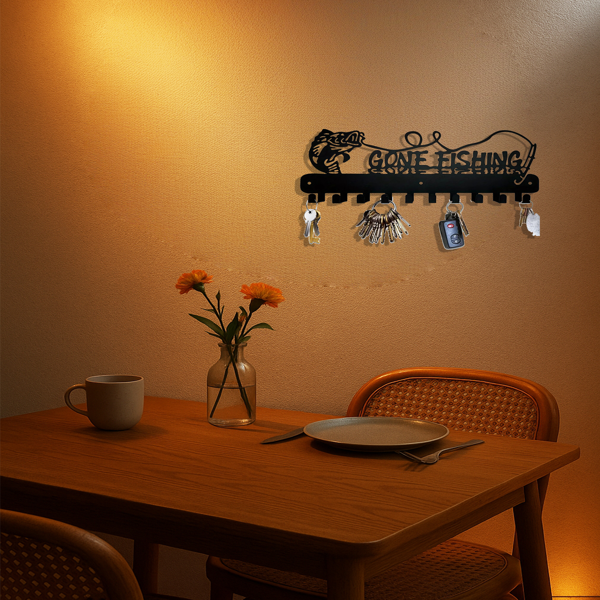 CIFbuy 黑色金属壁挂钩装饰品：1 件，时尚设计，适合物品整理，能营造整洁且时尚的空间，适用于卧室和浴室的墙面装饰。多功能挂钩。（TikTok、temu下自提）-5