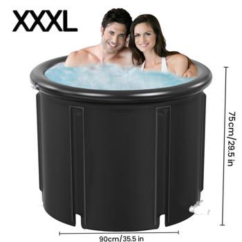 XXL 冰浴缸，102 GL 冷水池，便携式水池，多层便携式浴缸，适用于户外健身护理，可折叠浴盆