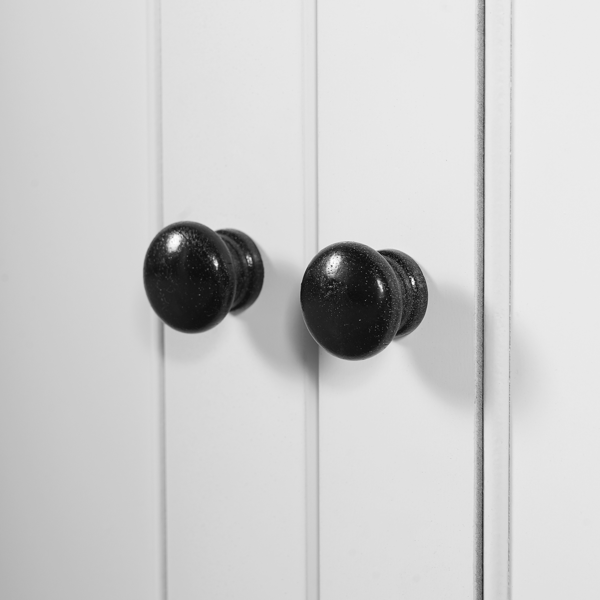 67.2 英寸高浴室储物柜，带钢化玻璃门、可调节搁板和抽屉 - 现代独立式亚麻塔，软关闭设计-16