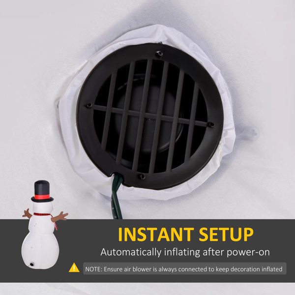 6英尺圣诞充气户外装饰品雪人  （周末不发货）-5