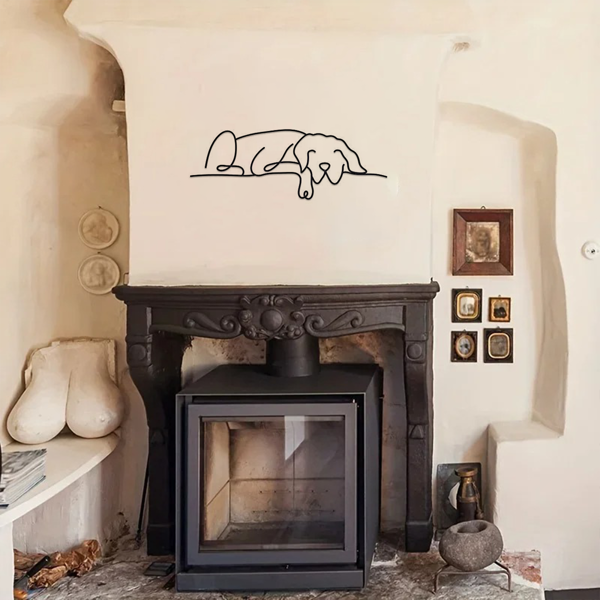 1 件极简主义金属狗墙面装饰品，融合吉特罗与波西米亚风格，适配客厅、卧室等多空间。兼具古典美学，可作万圣节装饰、新婚礼物与宠物爱好者礼品，满足多场景装饰需求。（TikTok、temu下自提）-47