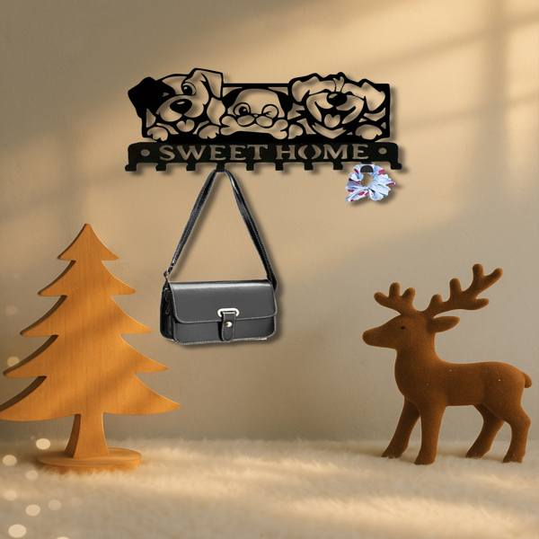 CIFbuy 黑色金属家居墙面挂钩：1 个  精心设计，富有创意的厨房毛巾挂钩，具有独特的魅力和迷人的外观，是备受追捧的精美个性化礼品，实用挂钩，室内装饰吊环，墙面雕塑。实用挂钩。（TikTok、temu下自提）-1