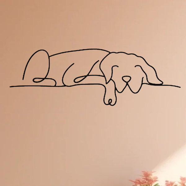 1 件极简主义金属狗墙面装饰品，融合吉特罗与波西米亚风格，适配客厅、卧室等多空间。兼具古典美学，可作万圣节装饰、新婚礼物与宠物爱好者礼品，满足多场景装饰需求。（TikTok、temu下自提）-3