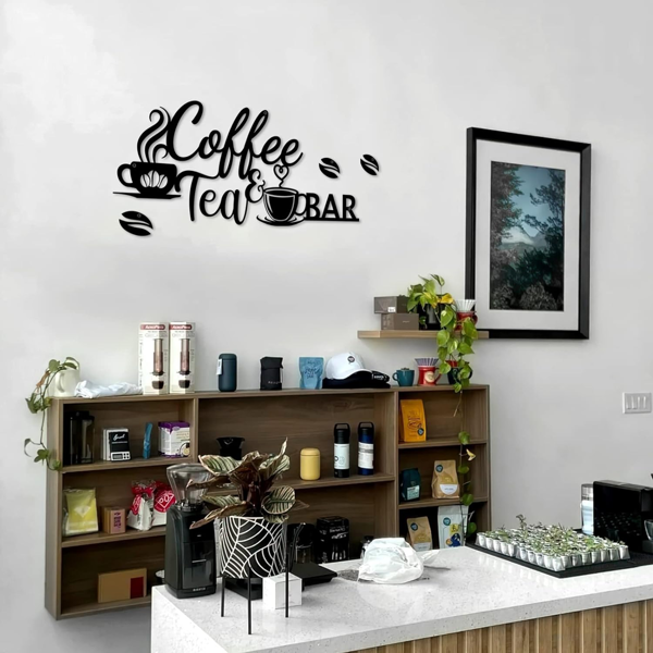 复古金属咖啡吧招牌，乡村风格墙面悬挂设计，适配厨房、咖啡馆、浴室、门廊。可作农家风家居装饰、咖啡店标识，也能当万圣节及乔迁礼物，兼顾温馨房间等多场景装饰需求。（TikTok、temu下自提）-16