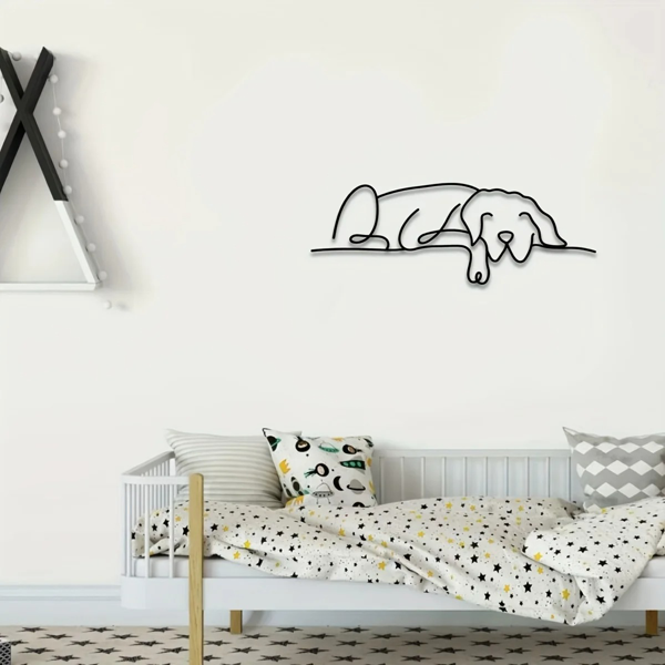 1 件极简主义金属狗墙面装饰品，融合吉特罗与波西米亚风格，适配客厅、卧室等多空间。兼具古典美学，可作万圣节装饰、新婚礼物与宠物爱好者礼品，满足多场景装饰需求。（TikTok、temu下自提）-17