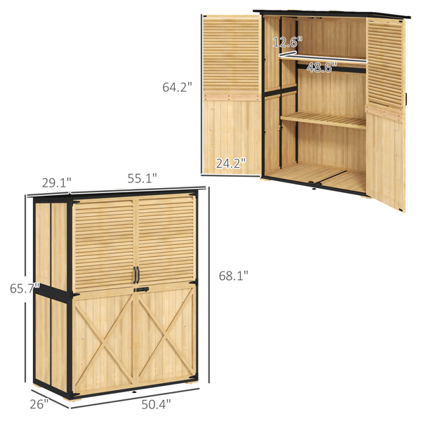 室外花园储物棚工具房-3