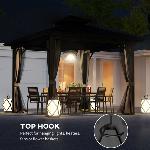 镀锌钢屋顶凉亭 /烧烤烹饪凉棚-6