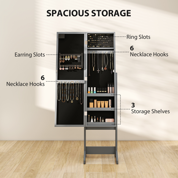 独立式镜面珠宝储物柜-5