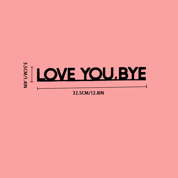 CIFbuy™ 经典“LOVE YOU BYE”金属标识图案墙面装饰品，营造节日氛围的装饰品，适用于情人节、复活节、感恩节的室内装饰，适用于客厅、卧室的墙面装饰，是精美的家居装饰艺术品或墙面雕塑。（TikTok、temu下自提）-7