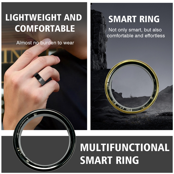 智能戒指银色8号带充电仓-4