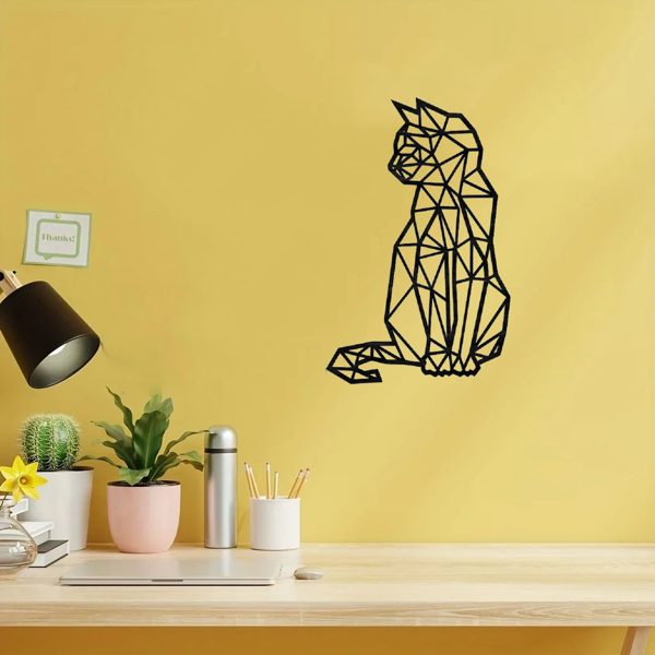 1PC手工动物金属墙面艺术，乡村铁艺内外装饰，异想天开的剪影设计，客厅、卧室、走廊，经久耐用的家居装饰（TikTok、temu下自提）-16