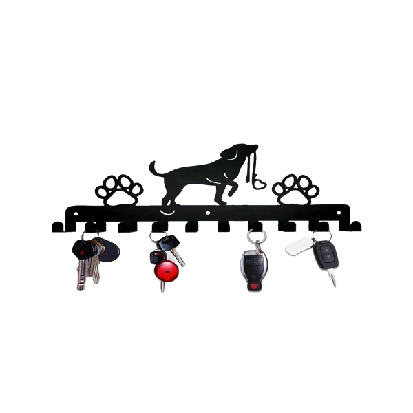 1个带挂钩的狗形壁挂式衣架耐用的入口通道组织者钥匙帽子家居装饰节省空间的存储解决方案宠物情人礼物包括额外的公用事业挂钩。关键的钩子。（TikTok、temu下自提）-2