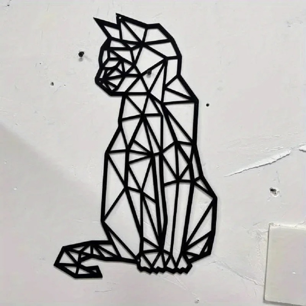 1PC手工动物金属墙面艺术，乡村铁艺内外装饰，异想天开的剪影设计，客厅、卧室、走廊，经久耐用的家居装饰（TikTok、temu下自提）-24