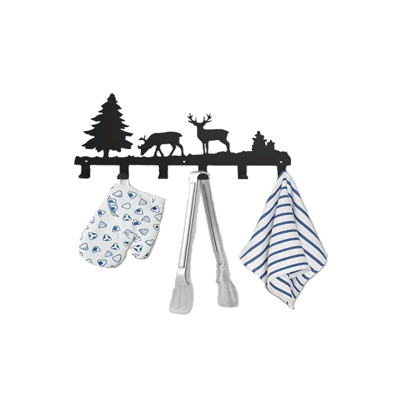 精心设计的金属麋鹿钥匙挂钩：壁挂式，多功能挂钩，适合挂衣服，包，钥匙。提升您房间的美学，并为您的家居装饰增添一丝优雅（TikTok、temu下自提）-8