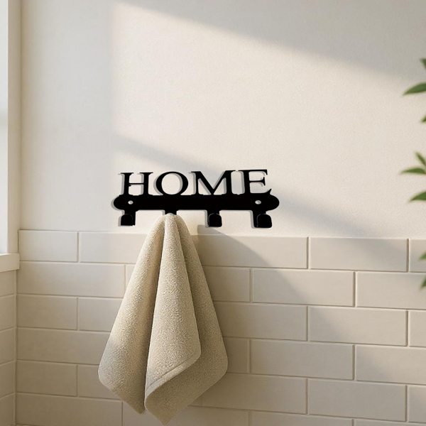 CIF购买的壁挂式钥匙架：坚固的金属涂层钥匙存放盒，简约的入口收纳用品，具有高承载能力，提升家居与办公装饰效果，钥匙挂钩，时尚实用的墙面装饰艺术品、墙面雕塑。实用挂钩。（TikTok、temu下自提）-5