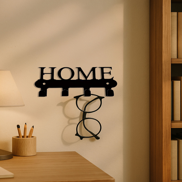 CIF购买的壁挂式钥匙架：坚固的金属涂层钥匙存放盒，简约的入口收纳用品，具有高承载能力，提升家居与办公装饰效果，钥匙挂钩，时尚实用的墙面装饰艺术品、墙面雕塑。实用挂钩。（TikTok、temu下自提）-2