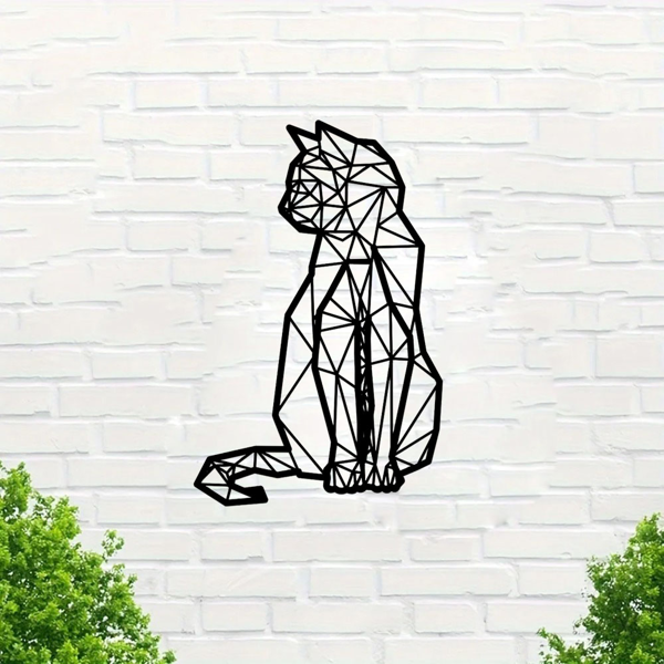 1PC手工动物金属墙面艺术，乡村铁艺内外装饰，异想天开的剪影设计，客厅、卧室、走廊，经久耐用的家居装饰（TikTok、temu下自提）-29