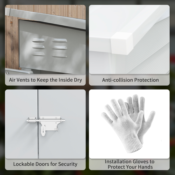 室外花园储物棚工具房-5