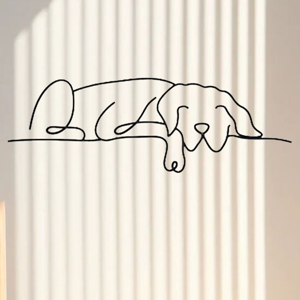 1 件极简主义金属狗墙面装饰品，融合吉特罗与波西米亚风格，适配客厅、卧室等多空间。兼具古典美学，可作万圣节装饰、新婚礼物与宠物爱好者礼品，满足多场景装饰需求。（TikTok、temu下自提）-6