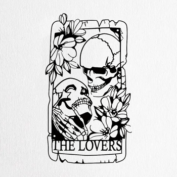 1 件精美的波西米亚金属哥特风格的骷髅情侣墙饰壁画，适用于室内、室外、家居、庭院、阳台装饰。万圣节装饰、家居装饰、卧室装饰、厨房装饰、墙面装饰、房屋装饰、房间装饰用品、客厅装饰。（TikTok、temu下自提）