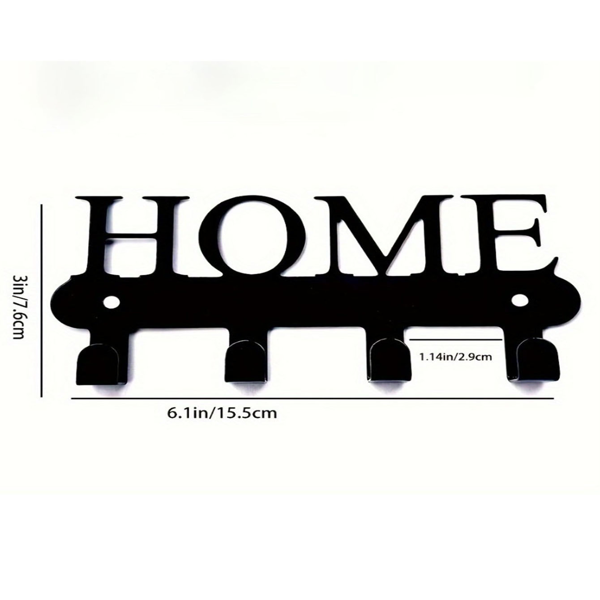 CIF购买的壁挂式钥匙架：坚固的金属涂层钥匙存放盒，简约的入口收纳用品，具有高承载能力，提升家居与办公装饰效果，钥匙挂钩，时尚实用的墙面装饰艺术品、墙面雕塑。实用挂钩。（TikTok、temu下自提）-4