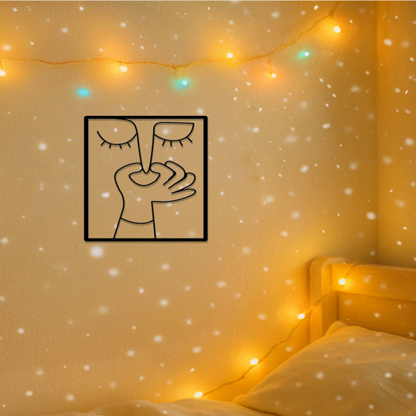 CIFbuy™ 提升墙面美感：咖啡金属墙面装饰标识 - 1 件 铁艺咖啡杯轮廓图案 | 适合咖啡爱好者的墙面雕塑悬挂装饰品。（TikTok、temu下自提）-6