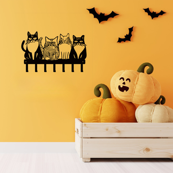 可爱的猫为主题的金属墙挂钩：挂毛巾，外套，钥匙毫不费力。猫爱好者的必备品。多才多艺添加猫的风格。实用钩子（TikTok、temu下自提）-15