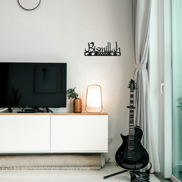 令人印象深刻的迷人的伊斯兰装饰：金属钥匙持有人和墙壁艺术-一个突出的穆斯林礼物。这种阿拉伯墙壁装饰也是浴室配件和节日雕像装饰的绝佳选择（TikTok、temu下自提）-10