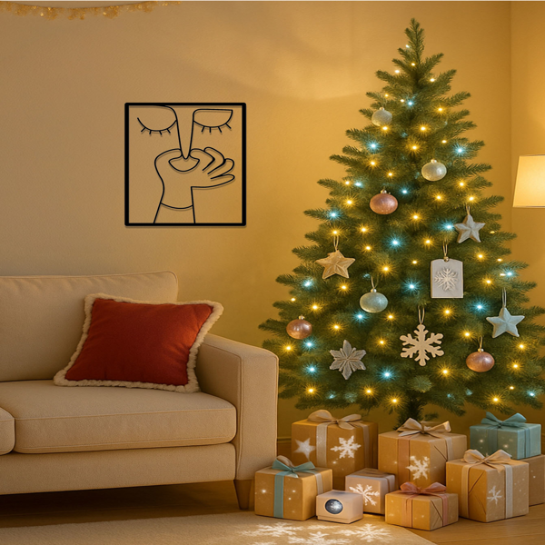 CIFbuy™ 提升墙面美感：咖啡金属墙面装饰标识 - 1 件 铁艺咖啡杯轮廓图案 | 适合咖啡爱好者的墙面雕塑悬挂装饰品。（TikTok、temu下自提）-4