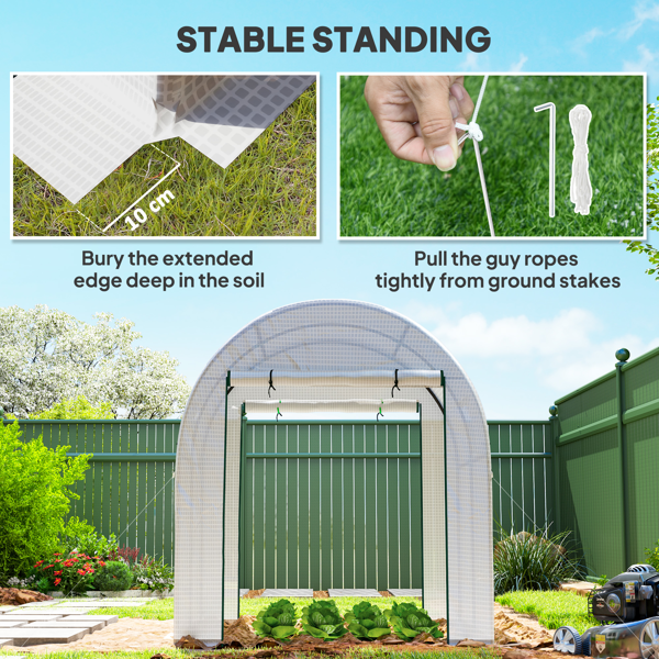 聚碳酸酯温室，带可调节屋顶通风口的步入式温室-7